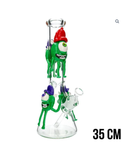Glass Bong – Mexican Flower Skull (26cm)